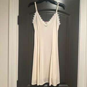 Altar'd State Ivory Lace Trim Chemise